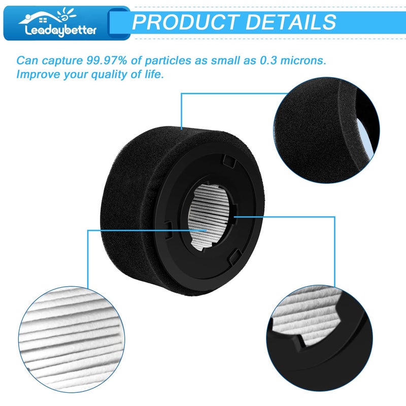 Leadaybetter 4 Pack Replacement Filter for Bissell Power Force & Helix Turbo Inner and Outer Filter Set for Bissell 32R9,203-7913 - Image 5